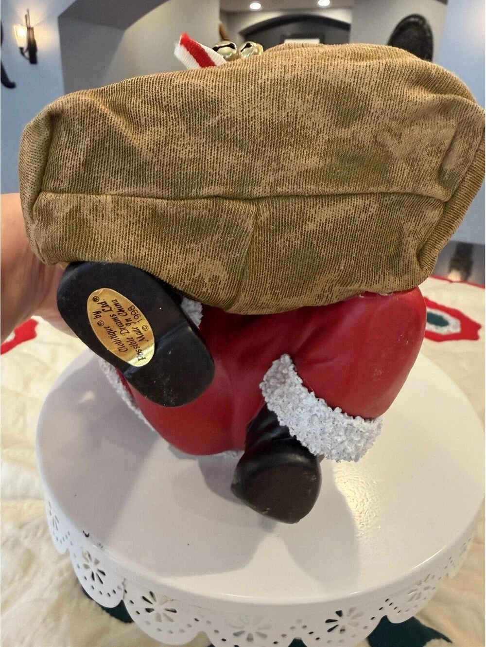 Vtg 1998 Possible Dreams Clothique Santa W/Toy Bag With Tag